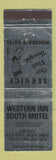 Matchbook Cover - Western Inn South Motel Kearney NE