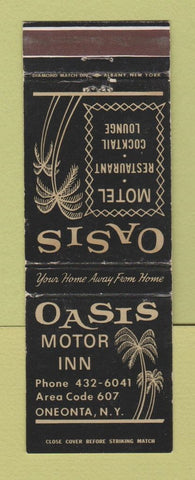 Matchbook Cover - Oasis Motor Inn Oneonta NY