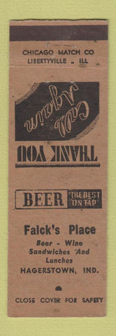 Matchbook Cover - Falck's Place Hagerstown IN