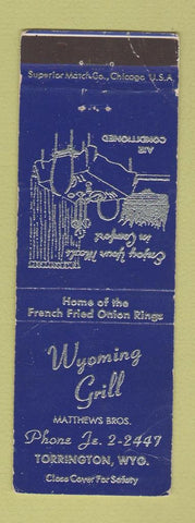Matchbook Cover - Wyoming Grill Torrington WY WEAR