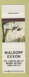Matchbook Cover - Waldorf Exxon oil gas Waldorf MD