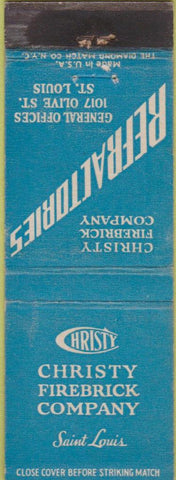 Matchbook Cover - Christy Firebrick Co Saint Louis MO