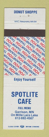 Matchbook Cover - Spotlite Cafe Garrison MN