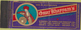 Matchbook Cover - Omar Khayyam's Restaurant Delano CA San Francisco