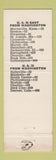 Matchbook Cover - K Motel Washington KS low phone #