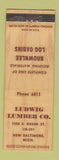Matchbook Cover - Ludwig Lumber New Baltimore MI WEAR