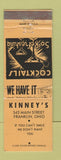 Matchbook Cover - Kinney's Bar Franklin OH WEAR