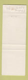 Matchbook Cover - Dorothy's Restaurant North Adams MA GREEN