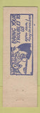 Matchbook Cover - Park Hotel Bar Taunton MA