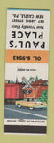 Matchbook Cover - Paul's Place New Castle PA