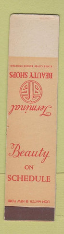 Matchbook Cover - Terminal Beauty Shops New York City Chicago midget SAMPLE