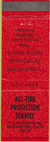 Matchbook Cover - All Fire Protection Service Wilmington CA red
