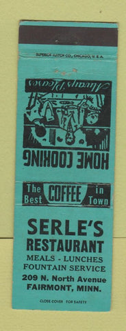 Matchbook Cover - Serle's Restaurant Fairmont MN