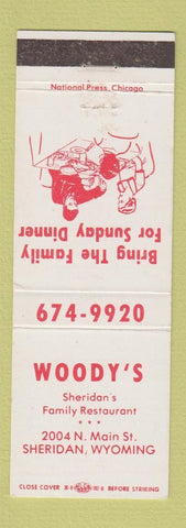 Matchbook Cover - Woody's Restaurant Sheridan WY
