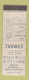 Matchbook Cover - Spa Restaurant Gift Shop Salida Colorado