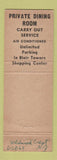 Matchbook Cover - Jasmin Chinese Restaurant Silver Spring MD