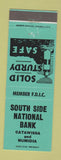 Matchbook Cover - South Side National Bank Catawissa Numidia PA