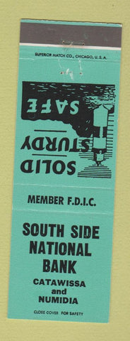 Matchbook Cover - South Side National Bank Catawissa Numidia PA