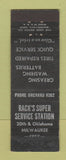 Matchbook Cover - Rack's Super Service oil gas Milwaukee WI WORN