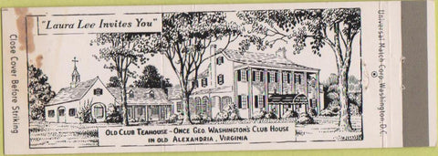 Matchbook Cover - Old Club Teahouse Alexandria VA STAIN