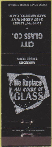 Matchbook Cover - City Glass Co Sacramento CA
