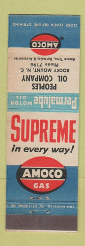 Matchbook Cover - Amoco oil gas Rocky Mount NC