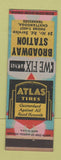 Matchbook Cover - Atlas Tires Broadway oil gas Chattanooga TN