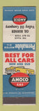 Matchbook Cover - Amoco oil gas Valley Oil Burner