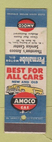 Matchbook Cover - Amoco oil gas Thornton's Bowling Green VA