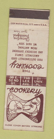 Matchbook Cover - The Cookery New York City
