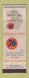 Matchbook Cover - Union 76 oil gas Carl Hoefel Ritzville WA WEAR