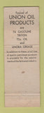 Matchbook Cover - Union 76 oil gas Carl Hoefel Ritzville WA WEAR