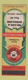 Matchbook Cover - Broken Aro Coal Nelson Nordlund Auburn NE
