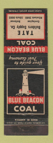 Matchbook Cover - Blue Beacon Coal Tate Building Supply Bellevue Covington