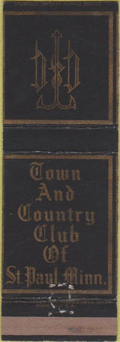 Matchbook Cover - Town and Country Club ST Paul MN
