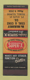 Matchbook Cover - Zeigler Super X McManaway Coal Peoria IL SAMPLE WEAR