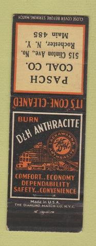 Matchbook Cover - D&H Anthracite Coal Pasch Rochester NY