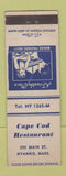 Matchbook Cover - Cape Cod Restaurant Hyannis MA