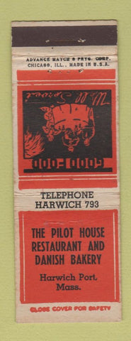 Matchbook Cover - Pilot House Restaurant Harwich Port MA ADVANEC