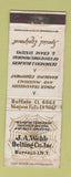 Matchbook Cover - JA Webb Belting Buffalo NY WEAR