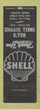Matchbook Cover - Bill's Shell oil gas Elgin IL BLACK