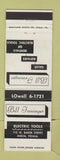 Matchbook Cover - Bill Feininger Electric Tools Media PA