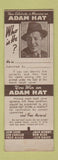 Matchbook Cover - Adam Hats Celebrity Contest SAMPLE