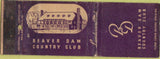 Matchbook Cover - Beaver Dam Country Club WORN