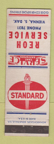 Matchbook Cover - Standard oil gas Reoh Vienna SD