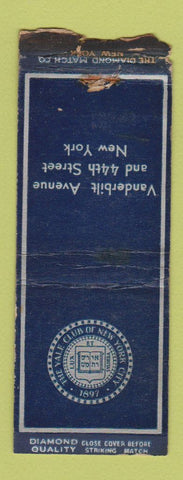 Matchbook Cover - Yale Club of New York City DQ WEAR BOBTAIL