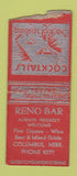 Matchbook Cover - Reno Bar Columbus NE WEAR BOBTAIL
