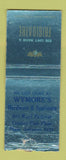 Matchbook Cover - Frigidaire Appliances Wymore's Kansas City MO BOBTAIL