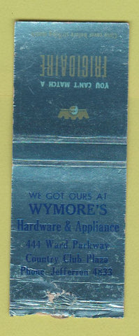 Matchbook Cover - Frigidaire Appliances Wymore's Kansas City MO BOBTAIL