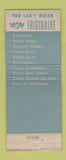 Matchbook Cover - Frigidaire Appliances Wymore's Kansas City MO BOBTAIL